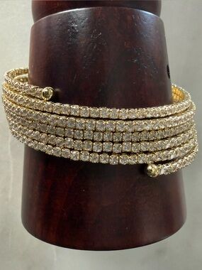 B.b. Lila Curly Cue Multi-Row Wrap Bracelet NWOT